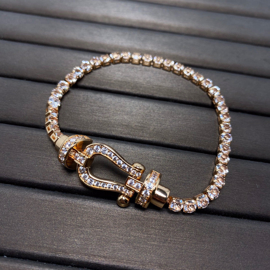 ¡®Imperial¡¯FORCE  LARGE HORSESHOE FULL DIAMOND TENNIS BRACELET