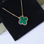 ¡®Imperial¡¯CLOVER 15MM MALACHITE SINGLE FLOWER  NECKLACE