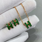 ¡®Imperial¡¯POP H GREEN NECKLACE SILVER AND GOLD
