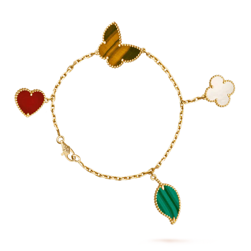 ¡®Imperial¡¯LUCKY SPRING 5 MOTIF GOLD BRACELET