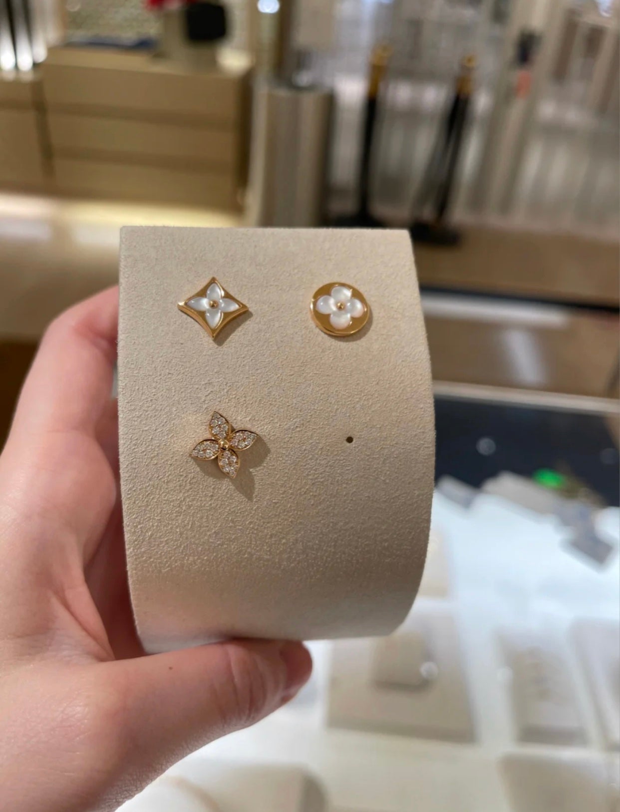 ¡®Imperial¡¯STAR BLOSSOM STUD EARRINGS PINK GOLD DIAMONDS