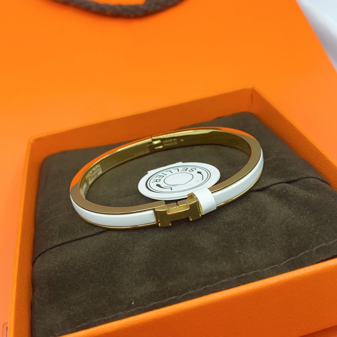 ¡®Imperial¡¯CLASSIC HM CLIC WHITE 8MM ENAMEL BRACELET