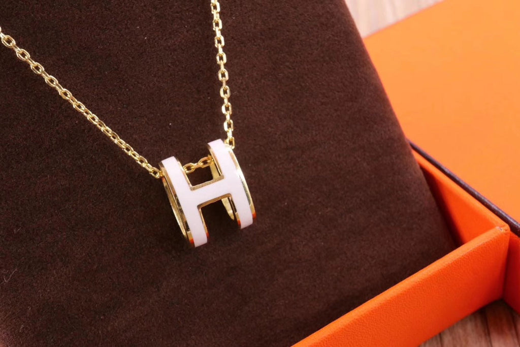 ¡®Imperial¡¯HM CLIC YELLOW ENAMEL GOLD NECKLACE