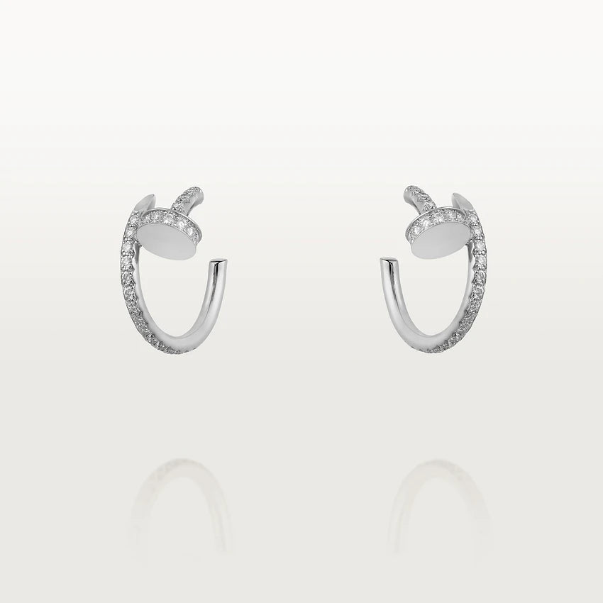 ¡®Imperial¡¯JUSTE EARRINGS 12.75MM SILVER DIAMOND