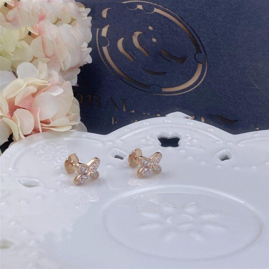 ¡®Imperial¡¯JEUX DE PINK GOLD DIAMOND EARRINGS