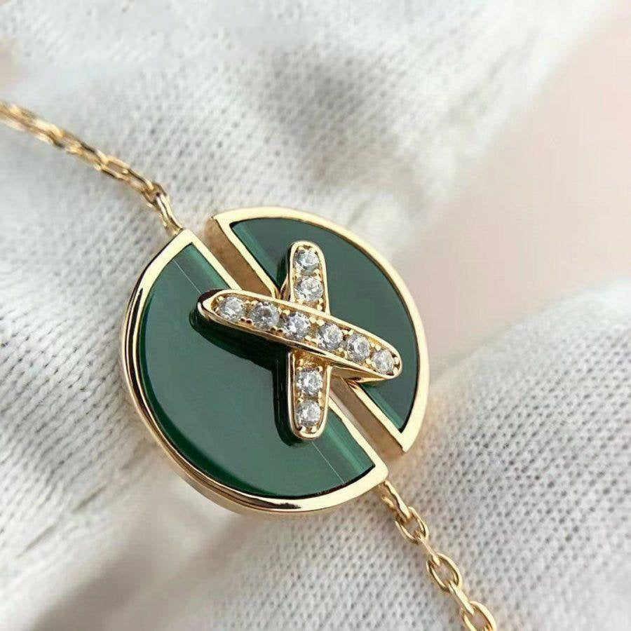 ¡®Imperial¡¯JEUX DE BRACELET MALACHITE PINK GOLD DIAMONDS