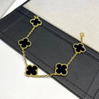 ¡®Imperial¡¯CLOVER  5 MOTIFS BLACK ONYX BRACELET