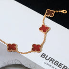 ¡®Imperial¡¯CLOVER 5 MOTIFS RED AGATE  BRACELET