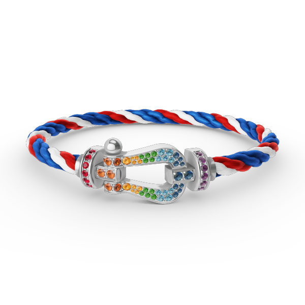 ¡®Imperial¡¯FORC LARGE HORSESHOE  COLORED DIAMOND BRACELET SILVER