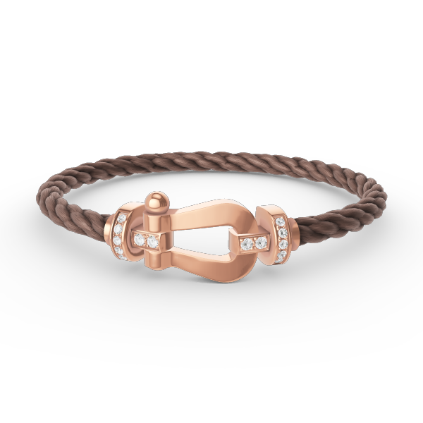 ¡®Imperial¡¯FORCE LARGE HORSESHOE HALF DIAMOND BRACELET ROSE GOLD