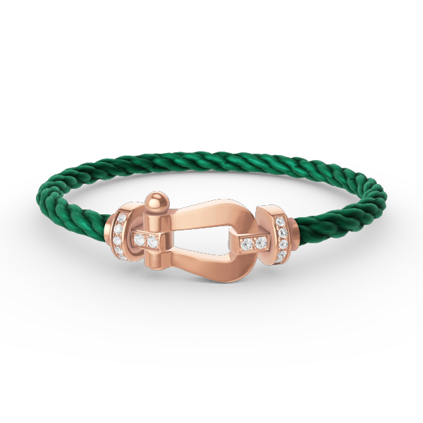 ¡®Imperial¡¯FORCE LARGE HORSESHOE HALF DIAMOND BRACELET ROSE GOLD