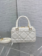 MINI GROOVE BAG 20 IN WHITE MACROCANNAGE LAMBSKIN 226485
