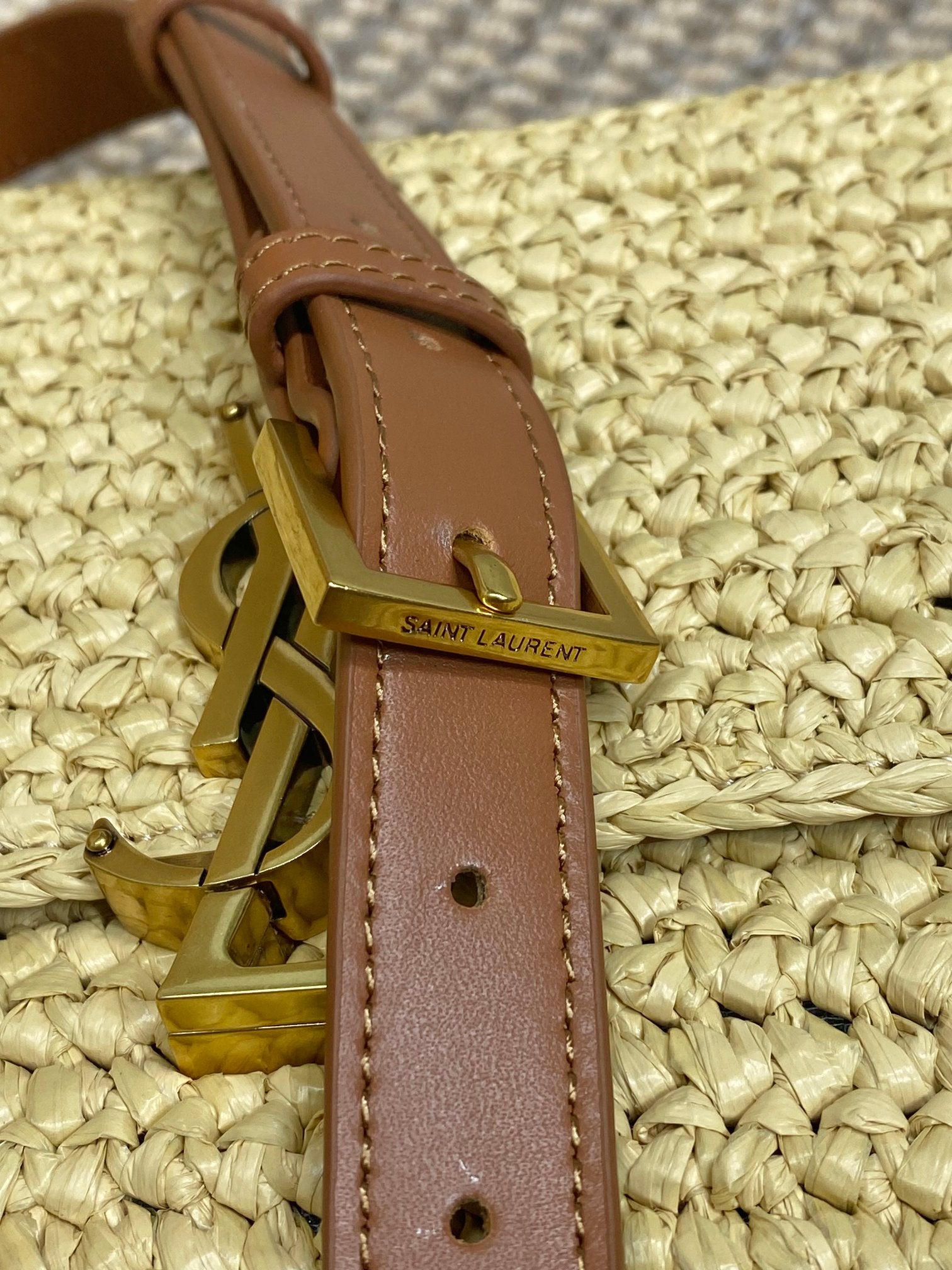 SOLFERINO MEDIUM CROSSBODY BAG 23 IN BEIGE MIX BROWN RAFFIA