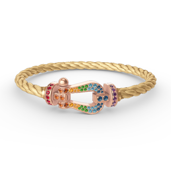 ¡®Imperial¡¯FORCE LARGE HORSESHOE  COLORED DIAMOND BRACELET ROSE GOLD
