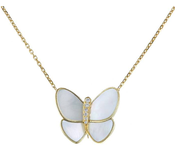¡®Imperial¡¯BUTTERFLY GOLD MOP DIAMOND NECKLACE