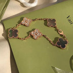 ¡®Imperial¡¯CLOVER 5 MOTIF GRAY MOP DIAMOND BRACELET