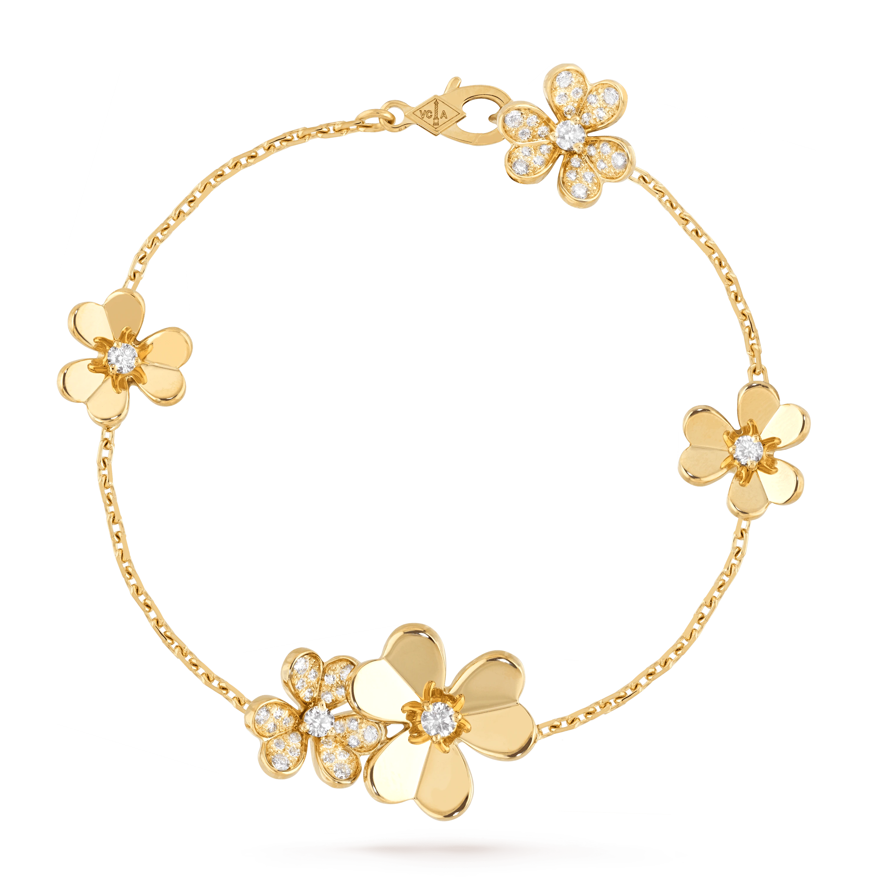 ¡®Imperial¡¯FRIVOLE GOLD 5 FLOWERS BRACELET