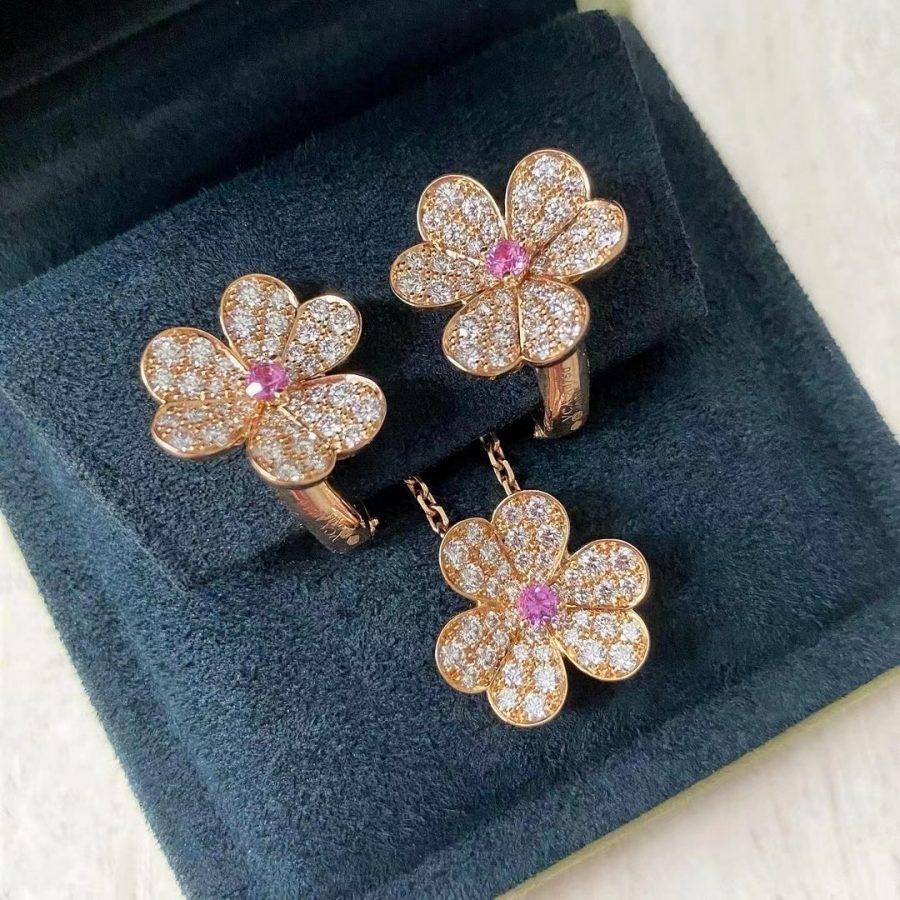 ¡®Imperial¡¯FRIVOLE PINK GOLD FLOWER DIAMOND EARRINGS