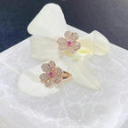 ¡®Imperial¡¯FRIVOLE PINK GOLD FLOWER DIAMOND EARRINGS