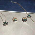 ¡®Imperial¡¯FRIVOLE  FLOWER MALACHITE EARRINGS