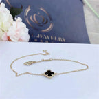 ¡®Imperial¡¯CLOVER ONYX SINGLE FLOWER BRACELET