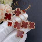 ¡®Imperial¡¯CLOVER EARRINGS CARNELIAN 4 MOTIFS PINK GOLD