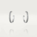 ¡®Imperial¡¯LOVE DIAMOND SILVER HOOP EARRINGS