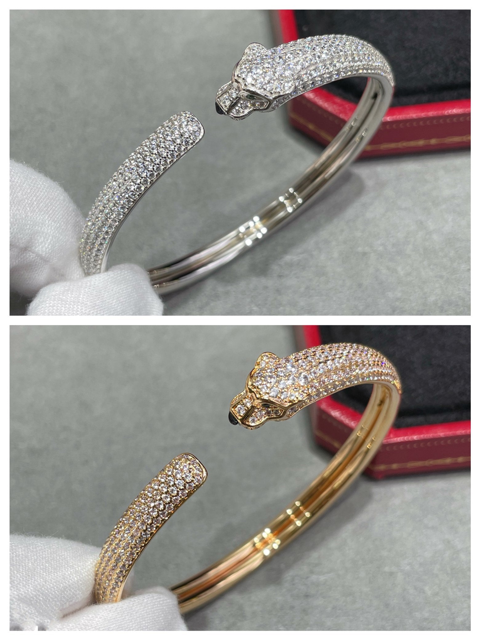 ¡®Imperial¡¯PANTHERE FULL DIAMOND OPEN BRACELET