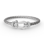 ¡®Imperial¡¯FORCE LARGE HORSESHOE FULL DIAMOND BRACELET SILVER
